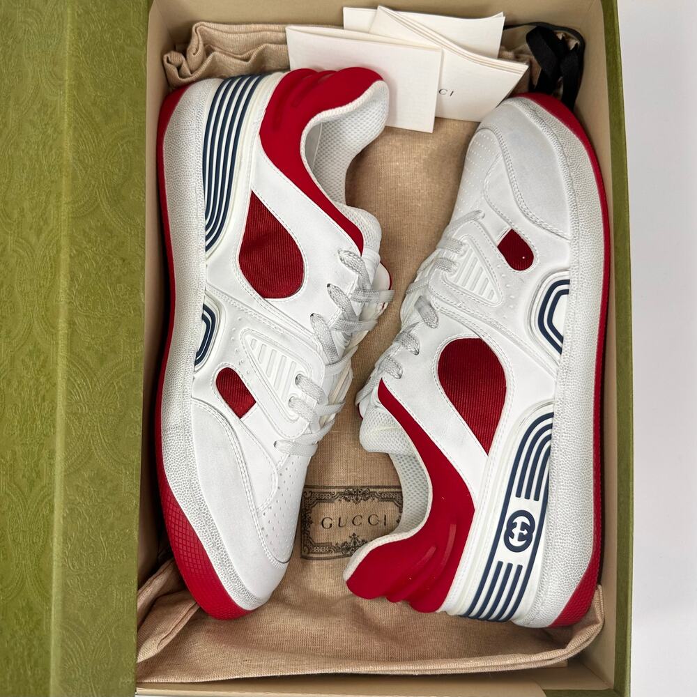 Gucci Distressed Basket Low Top Sneaker - Men’s 10.5 - Picture 2 of 8